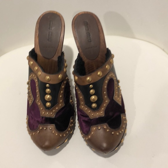 Miu Miu studded clogs